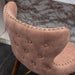 Nevis Mid-century Modern Faux Leather Tufted Nailhead Trim Counter Stool Set of 2, Pink - DTYStore