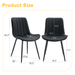 Extended Seat Cushion PU Black Dining Chair Set - Four Pieces,Ergonomic Design.Smooth line design,Integral metal leg structure,Can integrate well into various modern home decoration styles. - DTYStore