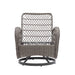 3 Pieces Outdoor Swivel Rocker Patio Chairs, 360 Degree Rocking Patio Conversation Set with Thickened Cushions and Glass Coffee Table for Backyard, Khaki - DTYStore