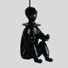 21.25' Black Modern Clown Phone Holder Resin Table Lamp Default -DTYStore