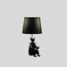 21.25' Black Modern Clown Phone Holder Resin Table Lamp Default -DTYStore