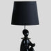 21.25' Black Modern Clown Phone Holder Resin Table Lamp Default -DTYStore