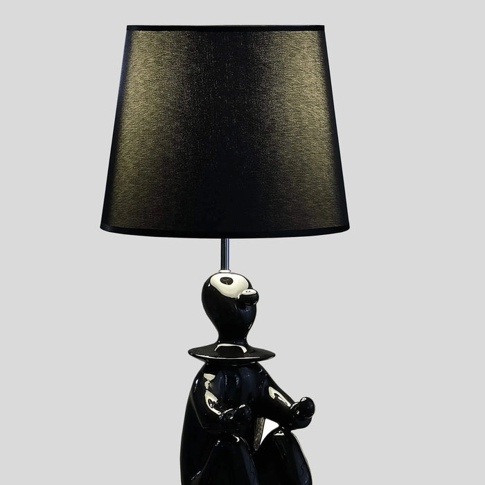 21.25' Black Modern Clown Phone Holder Resin Table Lamp Default -DTYStore