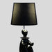 21.25' Black Modern Clown Phone Holder Resin Table Lamp Default -DTYStore