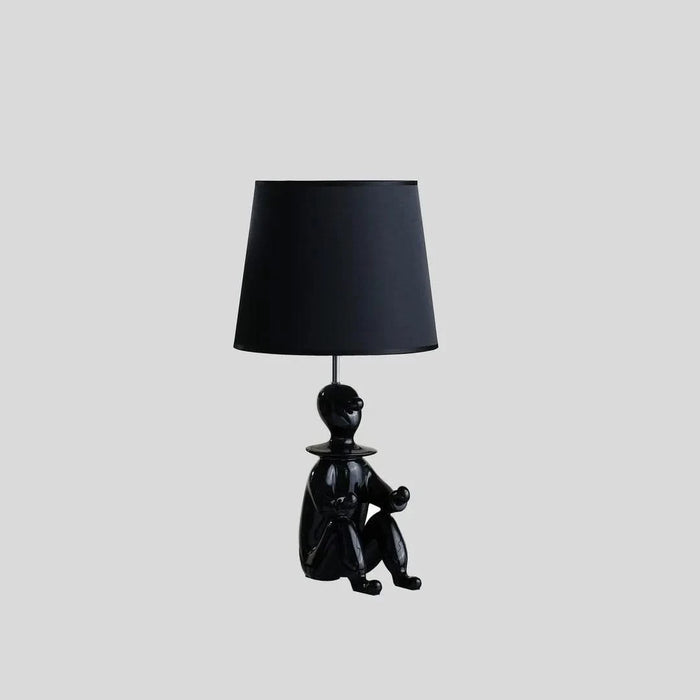 21.25' Black Modern Clown Phone Holder Resin Table Lamp Default -DTYStore