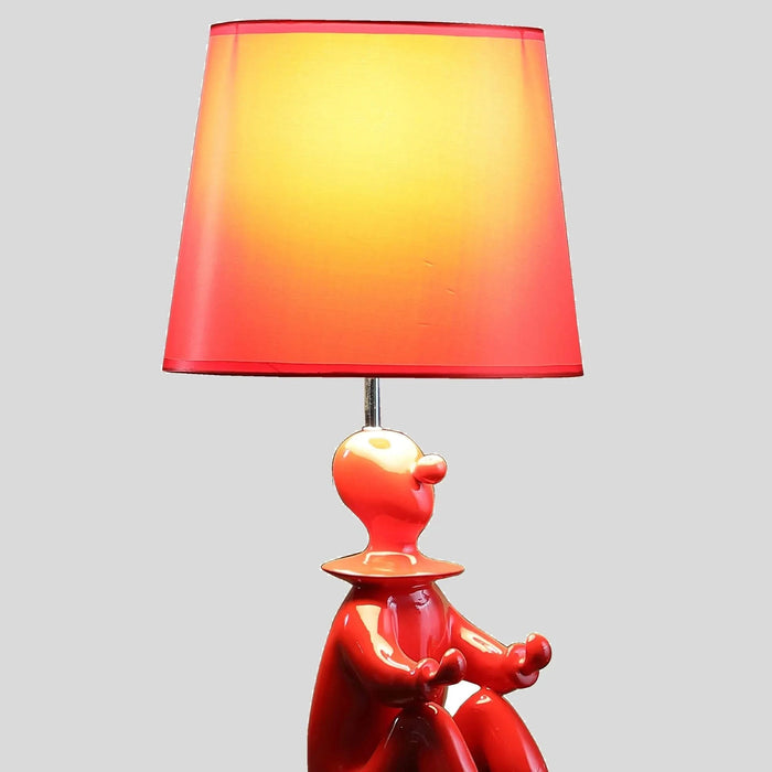 21.25' Red Modern Clown Phone Holder Resin Table Lamp Default -DTYStore