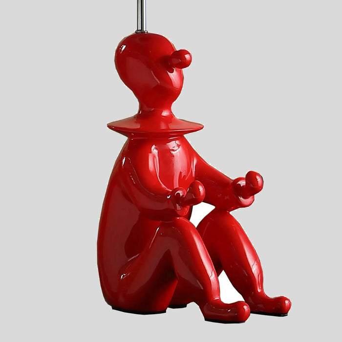 21.25' Red Modern Clown Phone Holder Resin Table Lamp Default -DTYStore