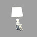 21.25' White Modern Clown Phone Holder Resin Table Lamp Default -DTYStore