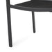 Outdoor Modern Aluminum Dining Chair with Rope Seat (Set of 2), Dark Gray and Black - DTYStore