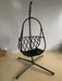 Swing Egg Chair with Stand Indoor Outdoor Wicker Rattan Patio Basket Hanging Chair with C Type bracket , with cushion and pillow,Patio Wicker folding Hanging Chair( Special construction cup holder - DTYStore