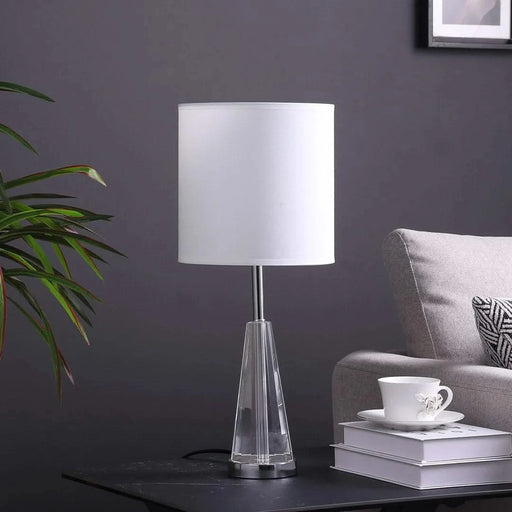 21.5' In Elli Prism Cone Shape Crystal Table Lamp Default -DTYStore