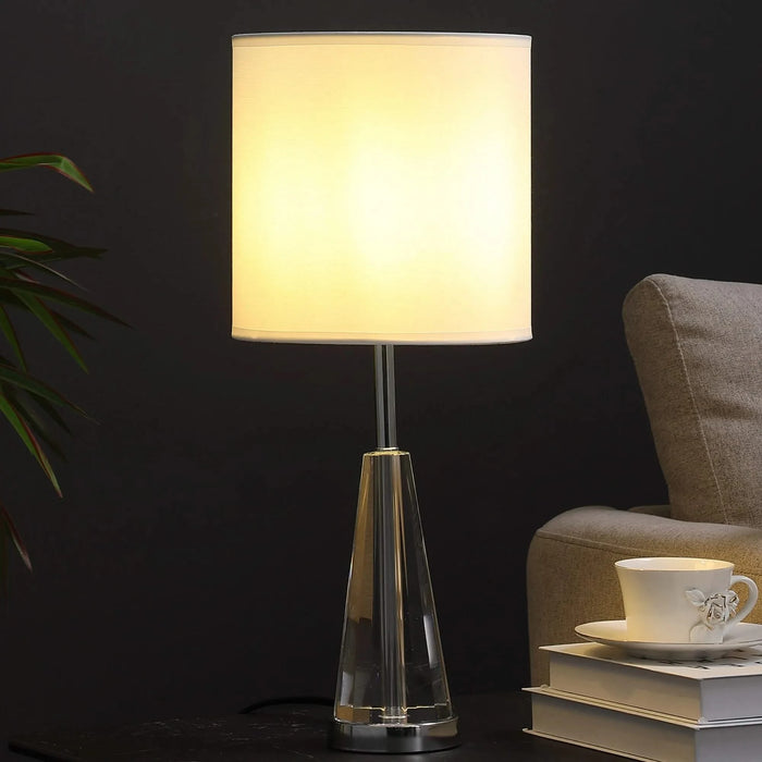 21.5' In Elli Prism Cone Shape Crystal Table Lamp Default -DTYStore