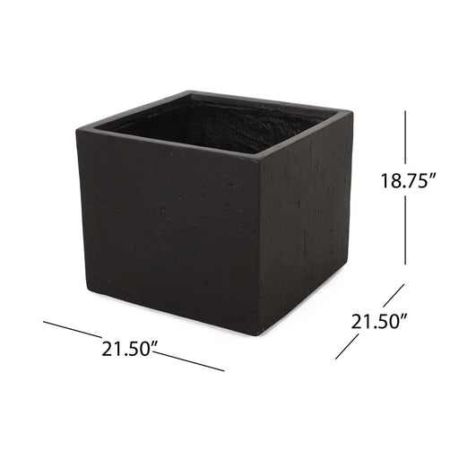 21.5' L Outdoor MGO Planter in Black Finished Default -DTYStore