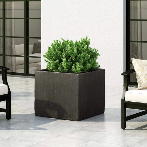 21.5' L Outdoor MGO Planter in Black Finished Default -DTYStore