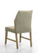 Eden Set of 2 Beige Linen Dining Chair with Rustic Oak Finish Legs - DTYStore