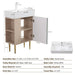 21.6' Open-shelving Bathroom Vanity with Ceramic Sink and Soft-Closing Door, Cloakroom Open Shelf Storage Cabinet on the Left Side, Assembly Required, Green 24VB06-21LVL***CONTACT SELLER FOR STOCK*** Default -DTYStore