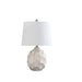 21.75' In Coastal Seaside Cream/Taupe Trim Cascade Scallop Ceramic Table Lamp Default -DTYStore