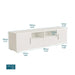 QuickassembleFashionTVstand,TVCabinet,entertainment center TV station,TVconsole,console with LED light belt, light belt can be remote control,with cabinets,open cells,for the living room,bedroom,white - DTYStore