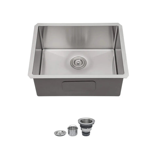 21 Inch Undermount Sink - 21' x 18' x 9' Undermount Stainless Steel Kitchen Sink 16 Gauge 9 Inch Deep Single Bowl Kitchen Sink Basin, Includes Drain Assembly (No Additional Accessories) Default -DTYStore