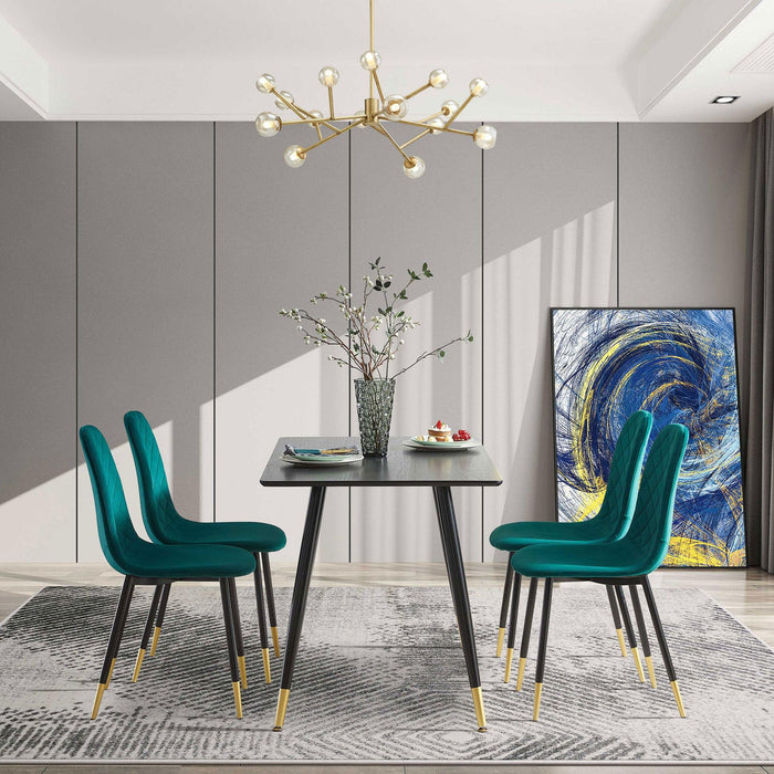 Black Modern Kitchen Dining MDF Table For Smart Home - DTYStore