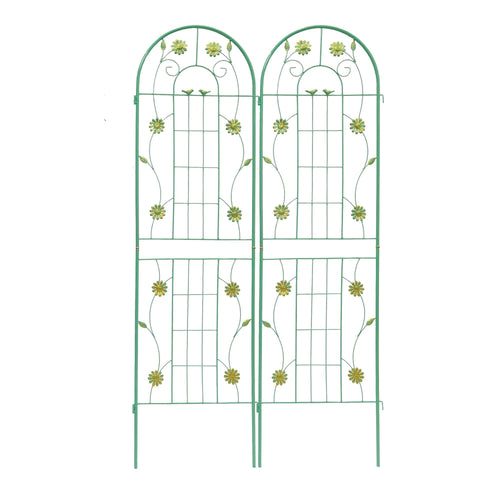 2 Pack Metal Garden Trellis 71' x 19.7' Rustproof Trellis for Climbing Plants Outdoor Flower Support Green - Image 15