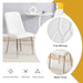 4 modern dining chairs, smooth PU leather backrest and silver-toned metal legs for a comfortable home experience for kitchens, bedrooms and offices. - DTYStore