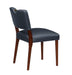 Bryson Midnight Blue Faux Leather Dining Chair - Set of 2 - DTYStore