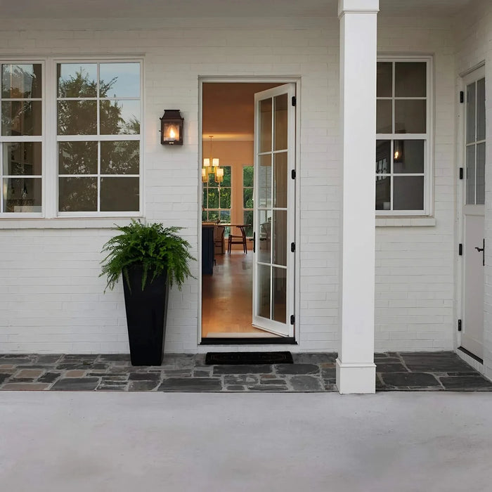 22'Tall Planter Set of 2, Outdoor＆Indoor Black Planter Pots, High Front Porch Planter Pots with Drainage Holes＆Water Level Monitor＆Inner Bucket, Automatic Watering, Black Default -DTYStore