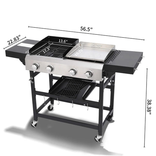 2+2 PLANCHA, GAS GRILL Default -DTYStore
