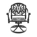 5-Piece All-Weather Cast Aluminum Dining Set, Include 4 Swivel Chairs and 48.03' Round Table With Black Frame - DTYStore