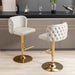 Furniture,Swivel Barstools Adjusatble Seat Height, Modern PU Upholstered Bar Stools with the whole Back Tufted, for Home Pub and Kitchen Island（Beige, Set of 2） - DTYStore
