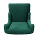 23.03' Wide High-Back Velvet Accent Chair, Comfy High Wingback Chair, Living Room Chair with Soft Padded & Wooden Legs, Modern Side Chair for Living Room, Bedroom, Green Default -DTYStore