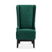 23.03' Wide High-Back Velvet Accent Chair, Comfy High Wingback Chair, Living Room Chair with Soft Padded & Wooden Legs, Modern Side Chair for Living Room, Bedroom, Green Default -DTYStore