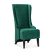 23.03' Wide High-Back Velvet Accent Chair, Comfy High Wingback Chair, Living Room Chair with Soft Padded & Wooden Legs, Modern Side Chair for Living Room, Bedroom, Green Default -DTYStore