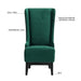 23.03' Wide High-Back Velvet Accent Chair, Comfy High Wingback Chair, Living Room Chair with Soft Padded & Wooden Legs, Modern Side Chair for Living Room, Bedroom, Green Default -DTYStore