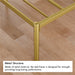 Metal Steel Platform Bed Frame with Upholstered Headboard cushion (Queen Size) - Gold - DTYStore