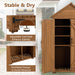 Outdoor Storage Cabinet, Garden Wood Tool Shed, Outside Wooden Shed Closet with Shelves and Latch for Yard 39.56"x 22.04"x 68.89" - DTYStore