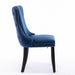 Furniture,Upholstered Wing-Back Dining Chair with Backstitching Nailhead Trim and Solid Wood Legs,Set of 2, Blue,SW8809BL, KD - DTYStore