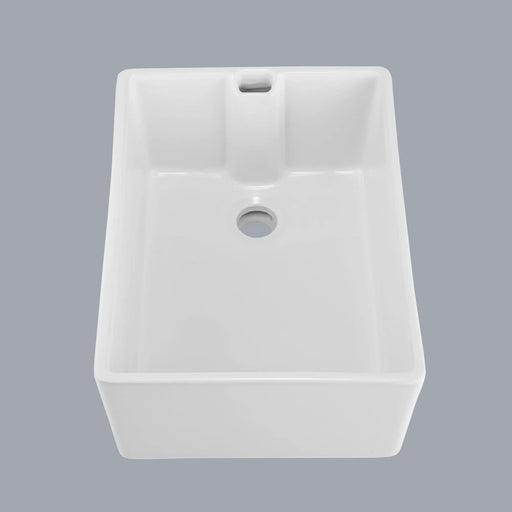 23.6' L X 18' W White Ceramic Single Bowl Kitchen Sink Default -DTYStore