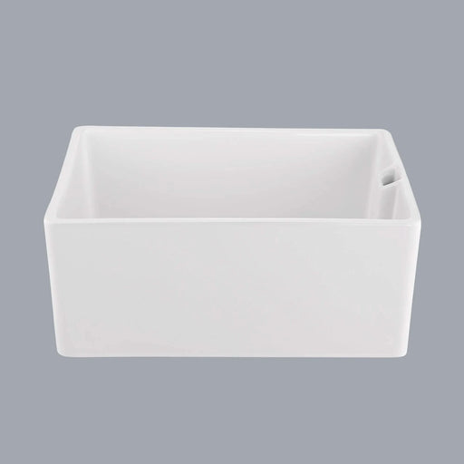 23.6' L X 18' W White Ceramic Single Bowl Kitchen Sink Default -DTYStore