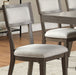 Contemporary Solid wood & Veneer Dining Room Chairs 2pcs Chair Set Cream Cushion Seat back - DTYStore