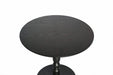 23'' Black Accent Round Table, Round Side Table, Small Table for Small Spaces, Modern Accent Nightstand with Solid Wood Leg for Living Room, Bedroom, Corners, and Office (Black) Default -DTYStore