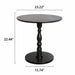 23'' Black Accent Round Table, Round Side Table, Small Table for Small Spaces, Modern Accent Nightstand with Solid Wood Leg for Living Room, Bedroom, Corners, and Office (Black) Default -DTYStore