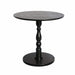 23'' Black Accent Round Table, Round Side Table, Small Table for Small Spaces, Modern Accent Nightstand with Solid Wood Leg for Living Room, Bedroom, Corners, and Office (Black) Default -DTYStore
