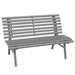 Outsunny 48.5' Garden Bench, Outdoor Patio Bench, Lightweight Aluminum Park Bench with Slatted Seat for Lawn, Park, Deck, Gray - DTYStore
