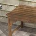 Outsunny Wooden Garden Bench, Outdoor Park Bench with Slatted Seat, Backless Front Porch Bench with Curved Seat for Conservatory, Garden, Poolside, Deck, Teak - DTYStore