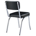 Black and Chrome Upholstered Side Chairs (Set of 2) - DTYStore