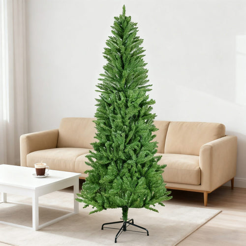 6FT Classic Pencil Christmas Tree is an 72-inch classic pencil-shaped Christmas tree suitable for both Halloween and Christmas. It features dense branches for realistic Christmas decorations - Image 3