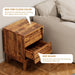 Mid Century Modern Nightstands with Vintage-style Bevel Design, Made of MDF, 2 Set - DTYStore