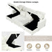 110.2" Oversized U-shaped Sofa Versatile Sectional Sofa Pull-out Sofa Bed with Double Storage Chaise Lounges and Two USB Ports for Living Room,Beige - DTYStore
